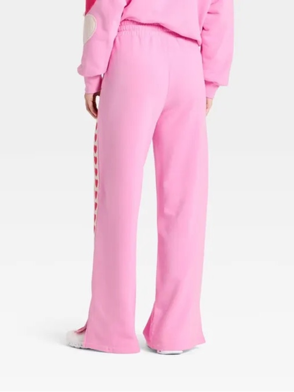 NWT JoyLab Women's Valentine's Day French Terry Wide Leg Sweatpants - Picture 3 of 5